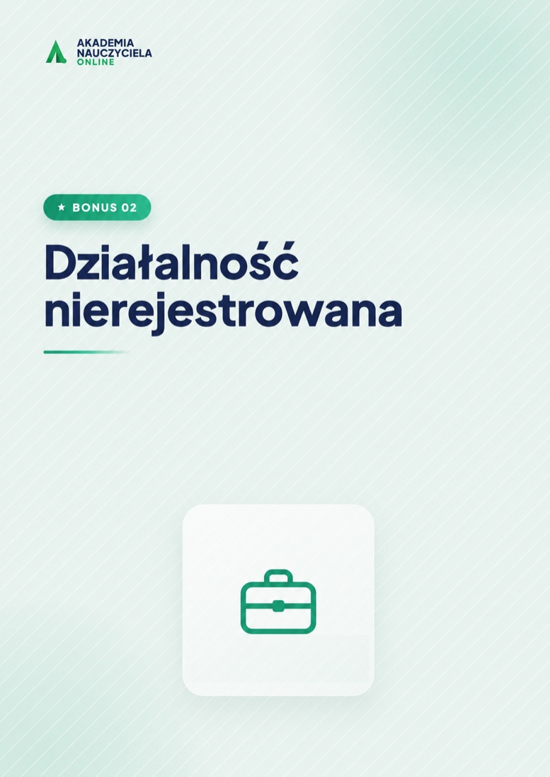 Sprzedaż w działalności nierejestrowanej
