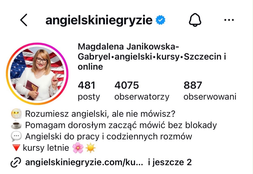 Konto uczestniczki na Instagramie